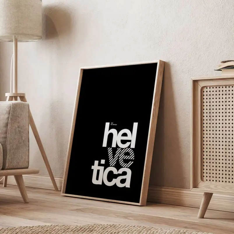 Affiche design graphique style Helvetica moderne