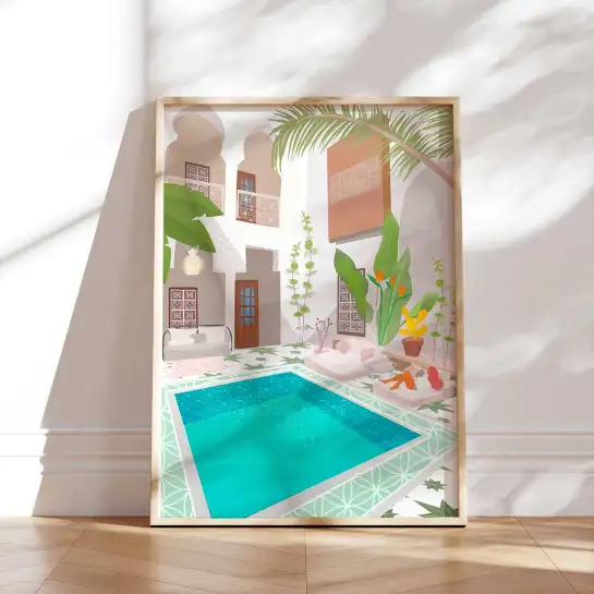 Affiche voyage riad