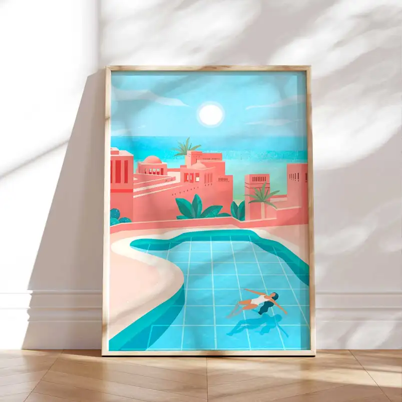 Affiche oasis orientale