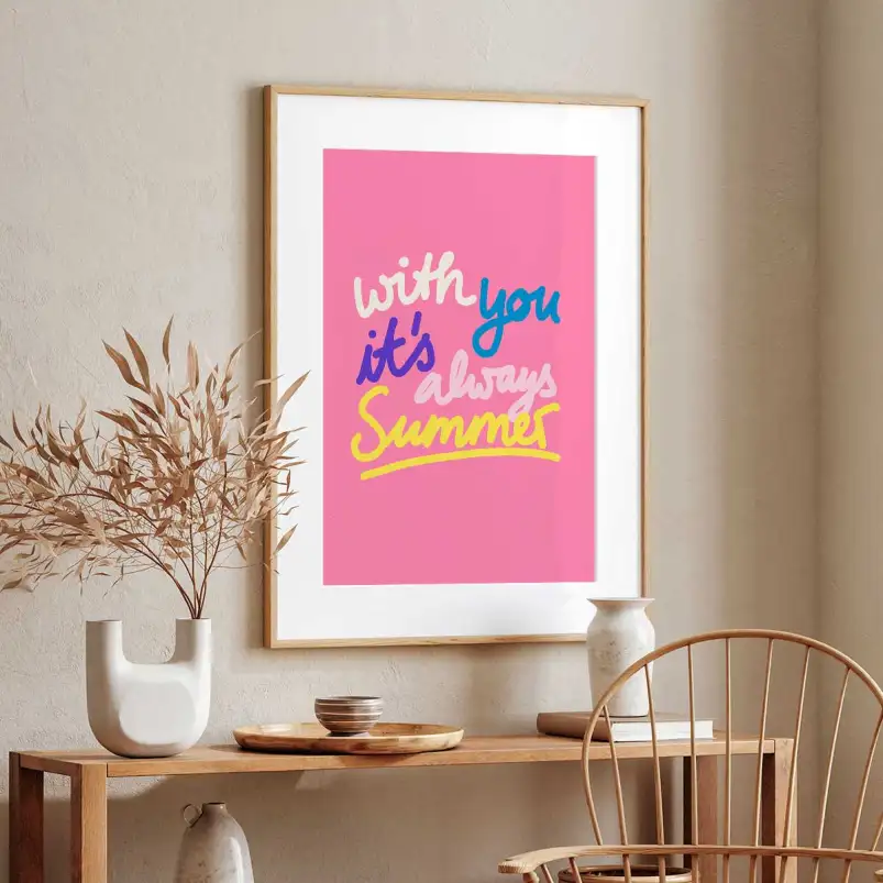 Affiche citation Summer Vibes