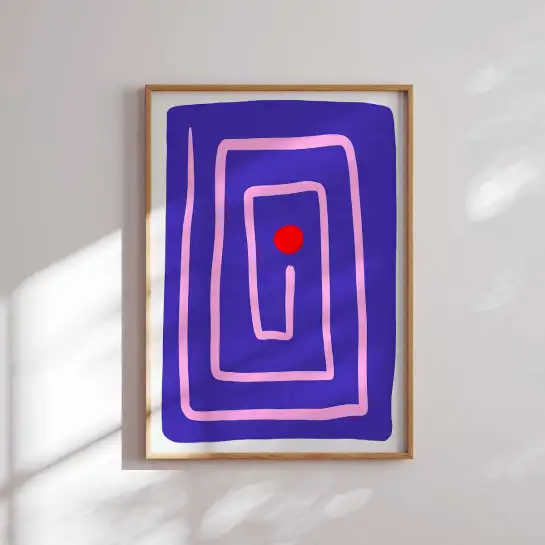 Affiche design spirale géométrique moderne