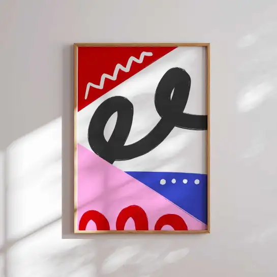 Affiche abstraite art graphique coloré