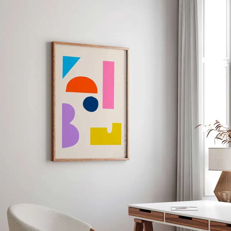 Affiche moderne formes colorées