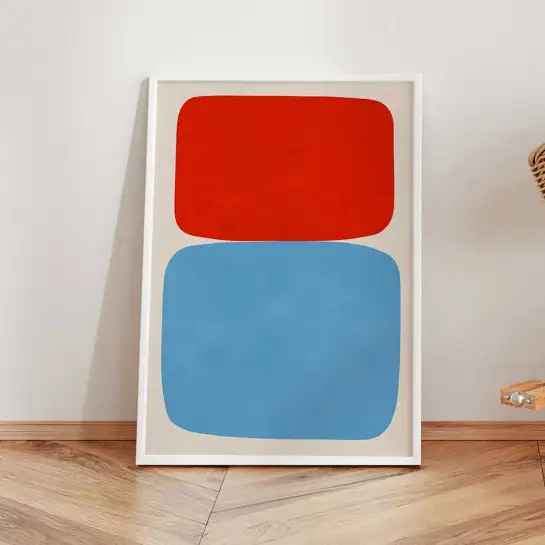 Affiche abstraite Color Block contemporain