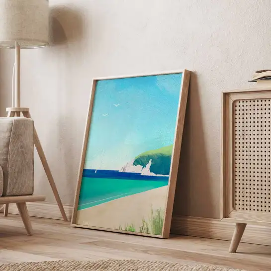 Une vue marine apaisante signée Henry Rivers pour une décoration murale élégante.