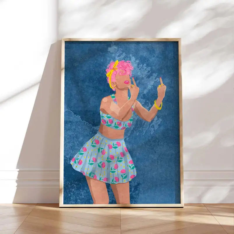Affiche Girl Power rockabilly