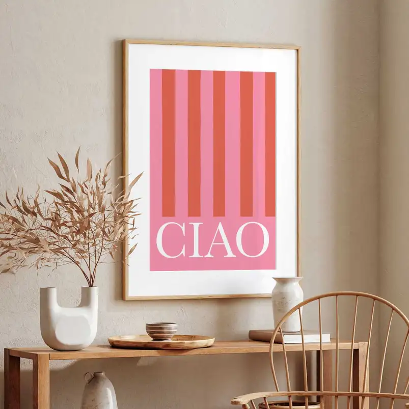 Affiche typographie italienne