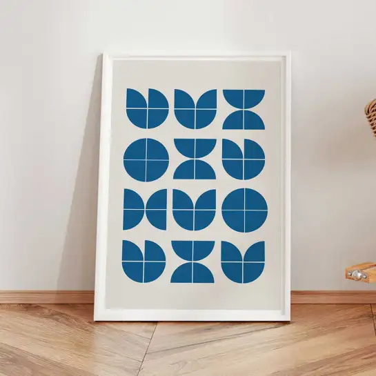 Affiche bleu canard