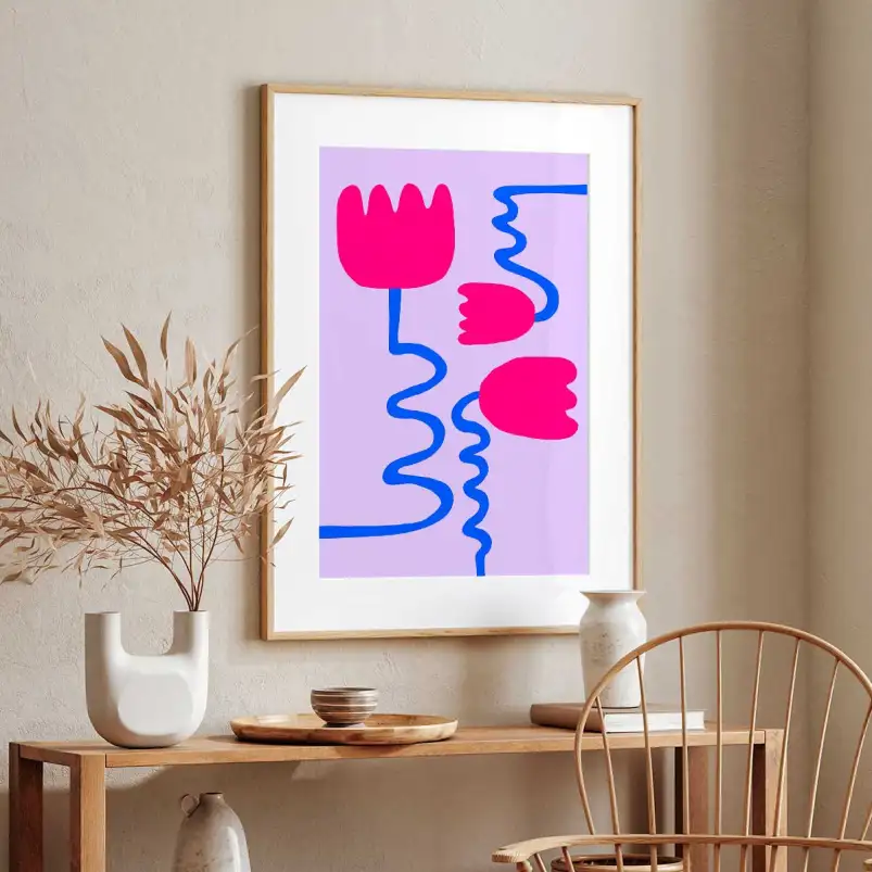 Tableau floral pop