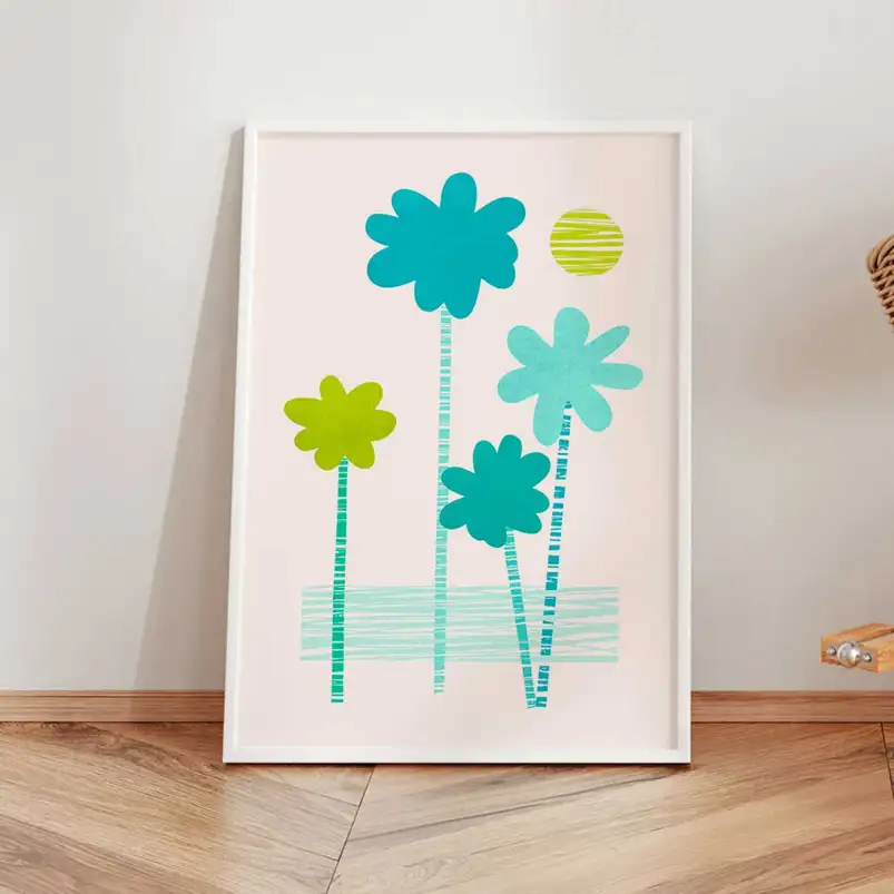 Tableau palmiers pop