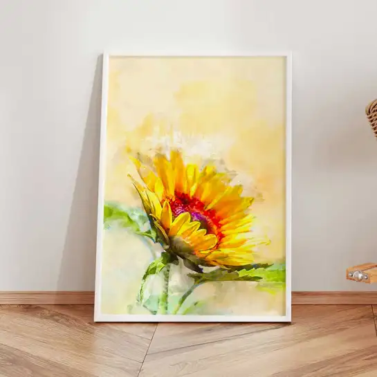 Affiche tournesol art végétal lumineux