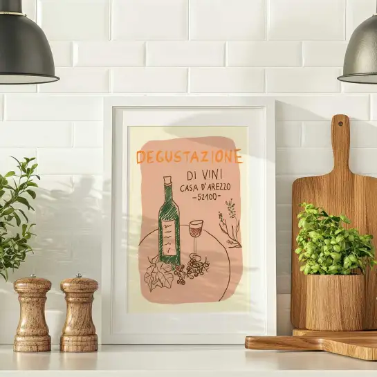 Affiche dégustation de vin