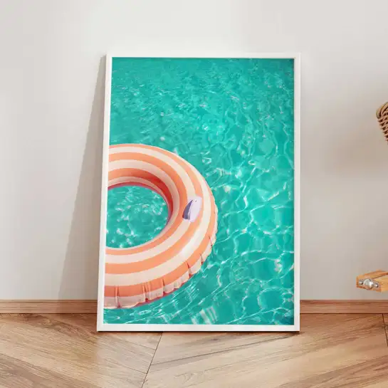 Affiche eau turquoise ambiance estivale méditerranéenne