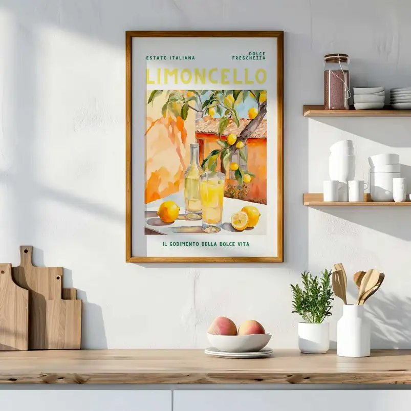 Affiche limoncello ambiance italienne