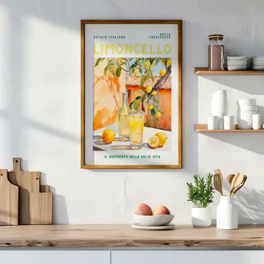 Affiche limoncello ambiance italienne