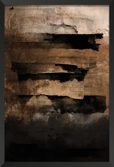 Tableau abstrait Strates Terrestres