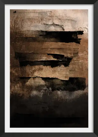 Tableau abstrait Strates Terrestres