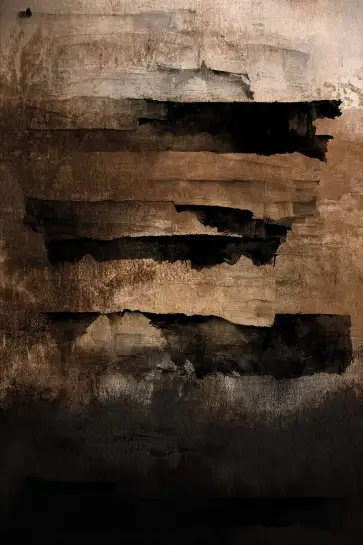 Tableau abstrait Strates Terrestres