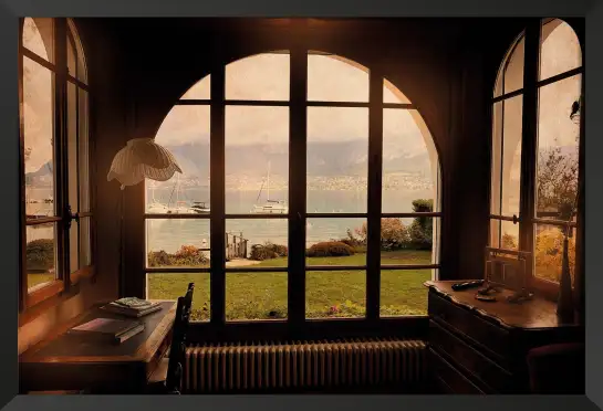 Photo vintage - Vue sur le lac