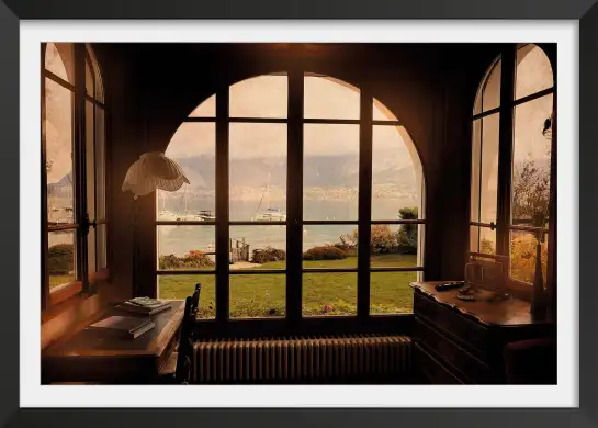 Photo vintage - Vue sur le lac