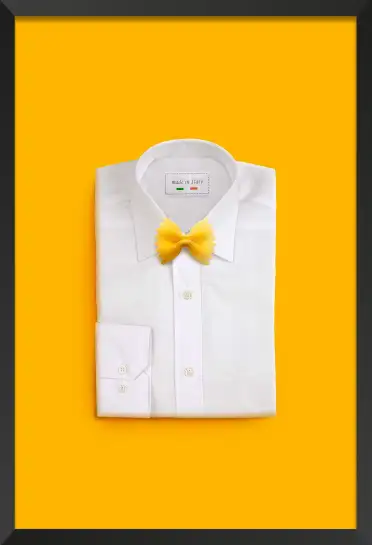 Affiche chemise pâte farfalle - photo design gourmand
