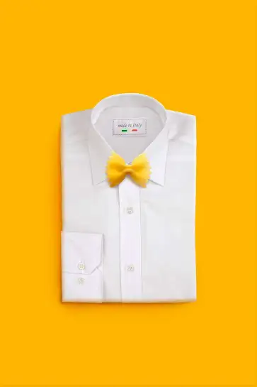 Affiche chemise pâte farfalle - photo design gourmand
