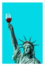 Affiche humoristique Statut de la liberté Cheers