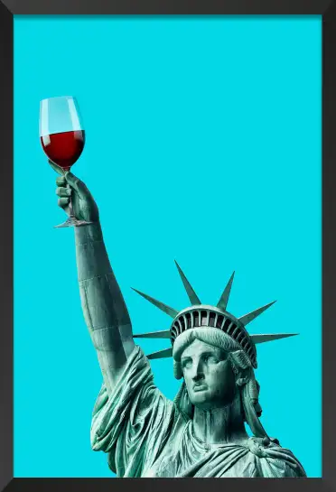Affiche humoristique Statut de la liberté Cheers