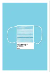 Affiche bleue Pantone mask