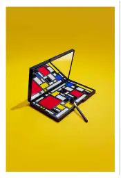 Affiche maquillage style mondrian - art & palette pop