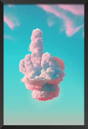 Affiche décalée Nuage... don't give a f*ck