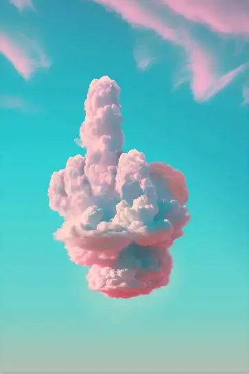 Affiche décalée Nuage... don't give a f*ck