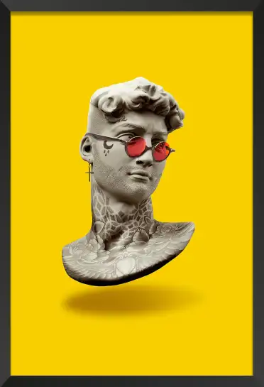 Affiche statue antique tatouée - Art pop et contemporain
