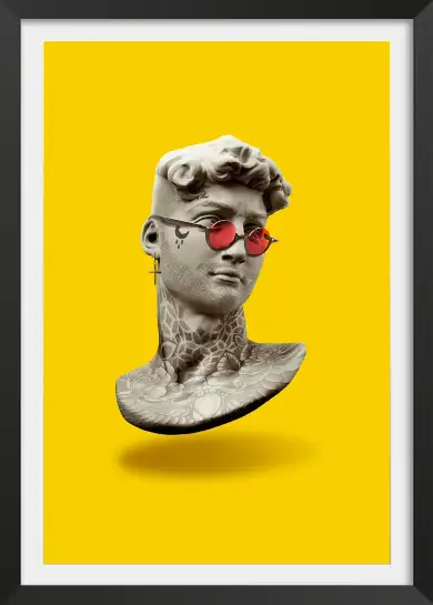 Affiche statue antique tatouée - Art pop et contemporain