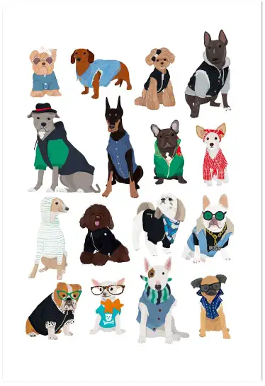 Affiche Chiens Lookés - Design Mode & Accessoires Canins