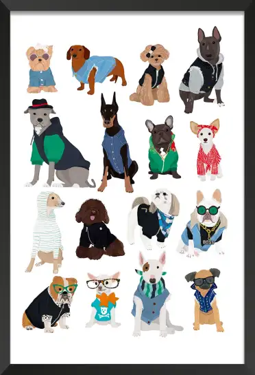 Affiche Chiens Lookés - Design Mode & Accessoires Canins