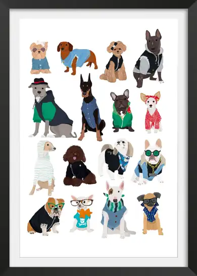 Affiche Chiens Lookés - Design Mode & Accessoires Canins