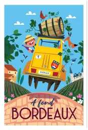 Affiche vintage les Canelés bordeaux - poster décalé rétro