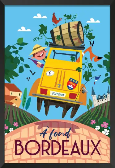 Affiche vintage les Canelés bordeaux - poster décalé rétro