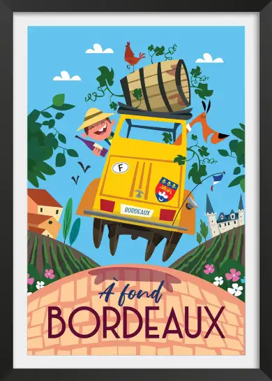 Affiche vintage les Canelés bordeaux - poster décalé rétro