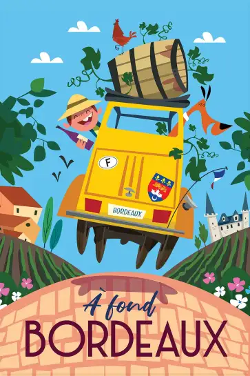 Affiche vintage les Canelés bordeaux - poster décalé rétro