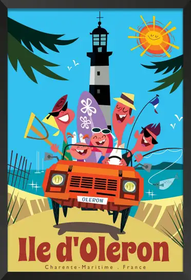 Affiche Île d'Oléron le Phare de chassiron - poster humoristique