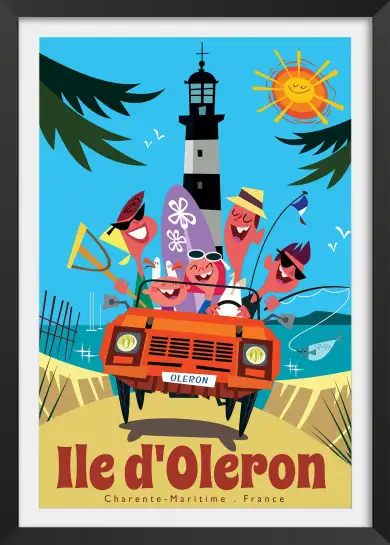 Affiche Île d'Oléron le Phare de chassiron - poster humoristique