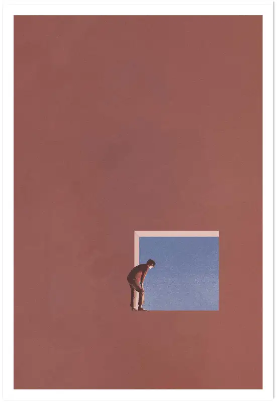 Affiche abstraite curiosity - illustration minimaliste moderne