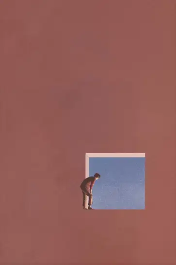Affiche abstraite curiosity - illustration minimaliste moderne