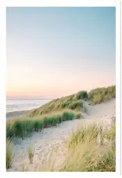 Affiche dunes et mer - photographie paysage côtier apaisant