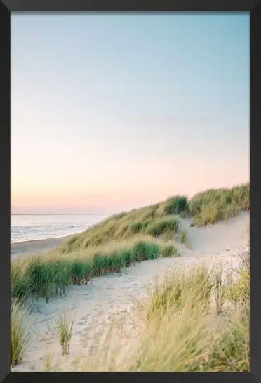 Affiche dunes et mer - photographie paysage côtier apaisant