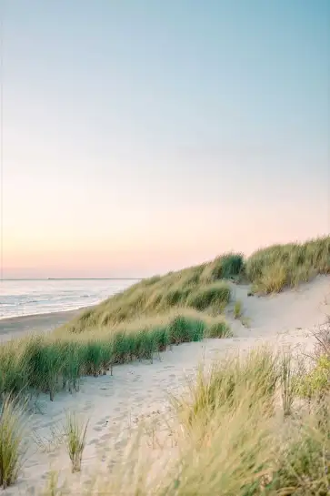 Affiche dunes et mer - photographie paysage côtier apaisant