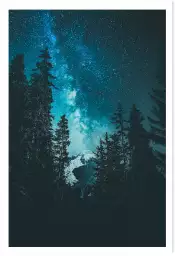 Voie lactée alpine - affiche astronomie
