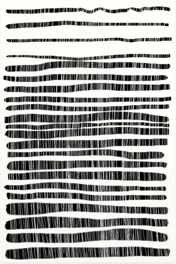 Affiche graphique rayures - motif abstrait noir et blanc